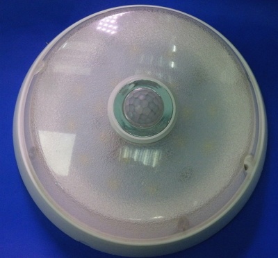Светильник светодиодный с регулируемым датчиком движения РС-12 ДР, 5000-5500 K, 10 Вт, d165 мм